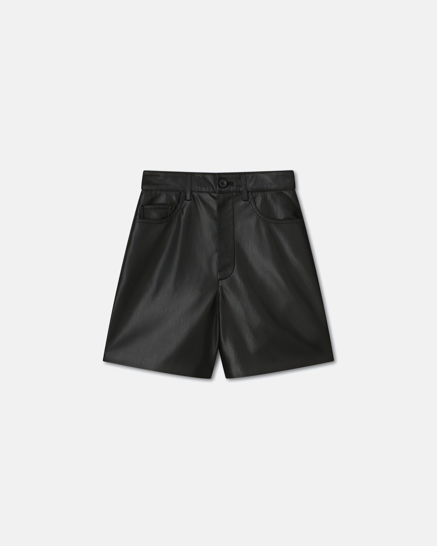 Womens | Leana Okobor Alt-Leather Shorts | Black