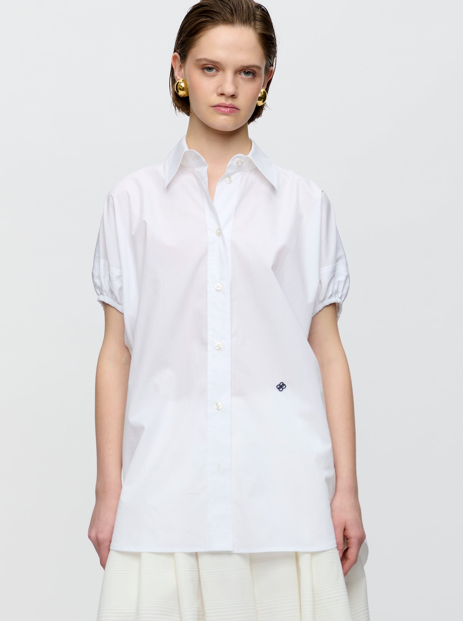 Lecce Capsleeve Shirt | White