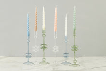 Lacquered Twisted Taper Candles | Denim | Set of 6