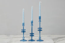 Lacquered Twisted Taper Candles | Denim | Set of 6