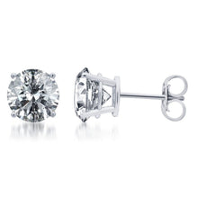 4.00 CT Round Lab-Grown Diamond | Stud Earrings | 14K White Gold | F Color | VS Clarity