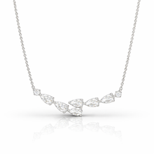 0.80 CT Pear/Round Lab-Grown Diamond | Necklace | 14K White Gold | G Color | VS Clarity