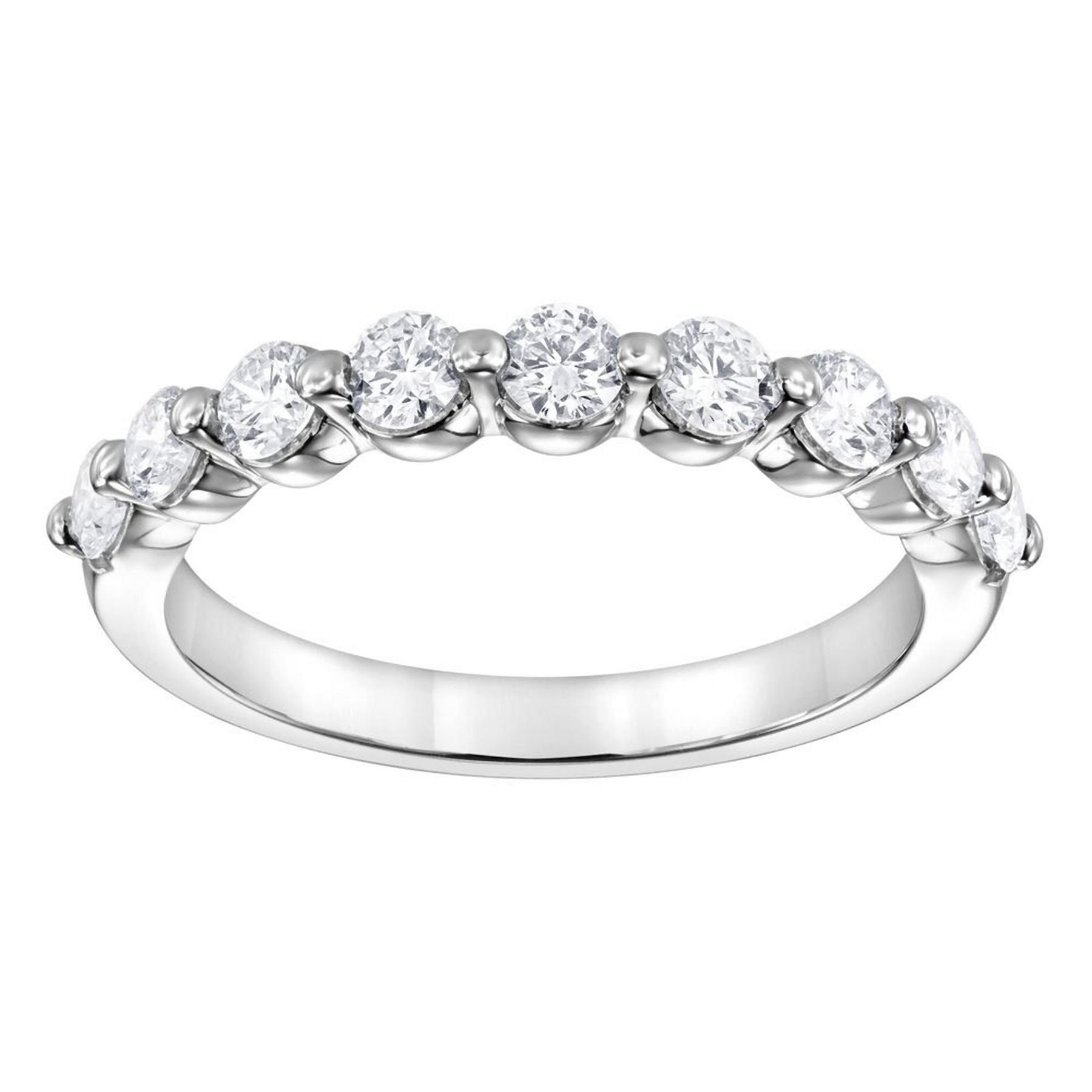 0.50 CT Round Lab-Grown Diamond | Wedding Band Ring - II | 14K White Gold | F Color | VS Clarity