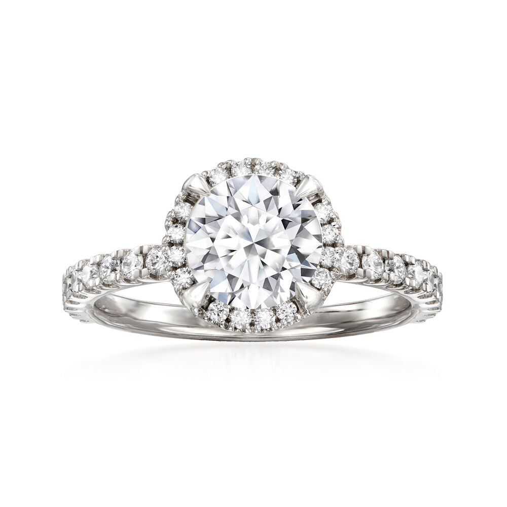 2.00 CT Round Lab-Grown Diamond | Engagement Ring | 14K White Gold | H Color | VS Clarity