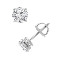 1.00 CT Round Lab-Grown Diamond | Stud Earrings | 18K White Gold | F Color | VS Clarity