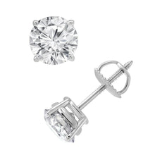 4.00 CT Round Lab-Grown Diamond | Stud Earrings | 18K White Gold | F Color | VS Clarity