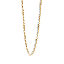 10.00 CT Round Lab-Grown Diamond | Tennis Necklace | 18K Yellow Gold | F Color | VS Clarity