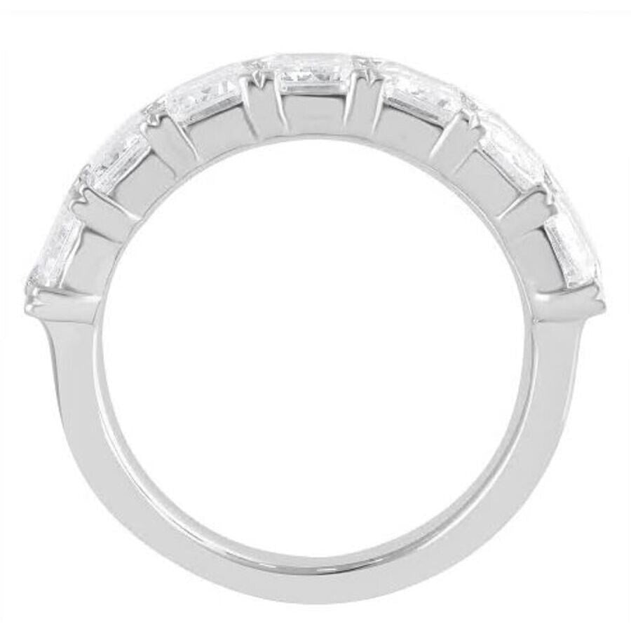 5.00 CT Emerald Lab-Grown Diamond | Wedding Band | 14K White Gold | F Color | VS Clarity