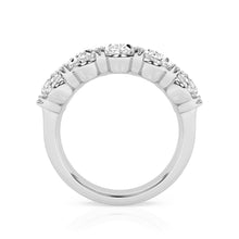 3.50 CT Oval Lab-Grown Diamond | Band Ring | 14K White Gold | G Color | VS Clarity