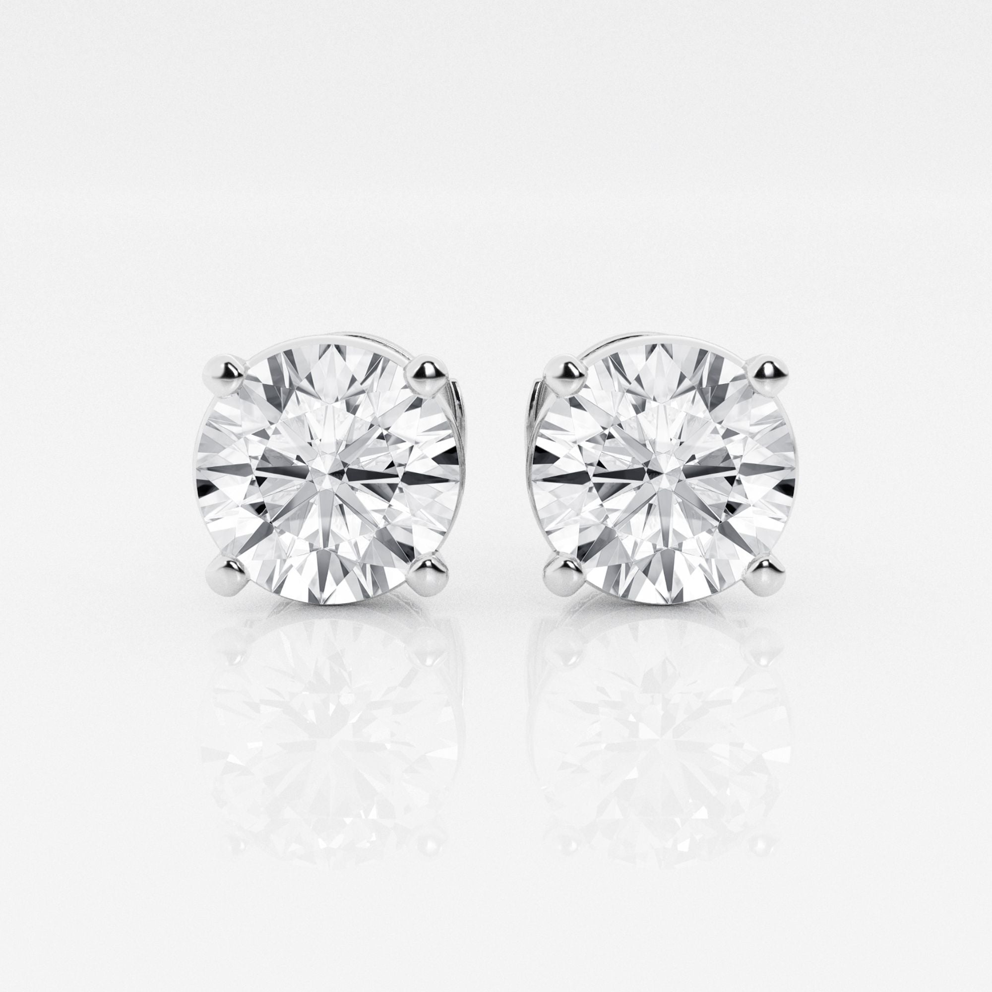 1.50 CT Round Lab-Grown Diamond | Stud Earrings | 14K White Gold | G Color | SI Clarity