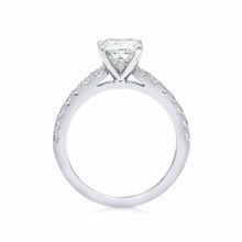 2.50 CT Cushion/Round Lab-Grown Diamond | Engagement Ring | 14K White Gold | G Color | VS Clarity