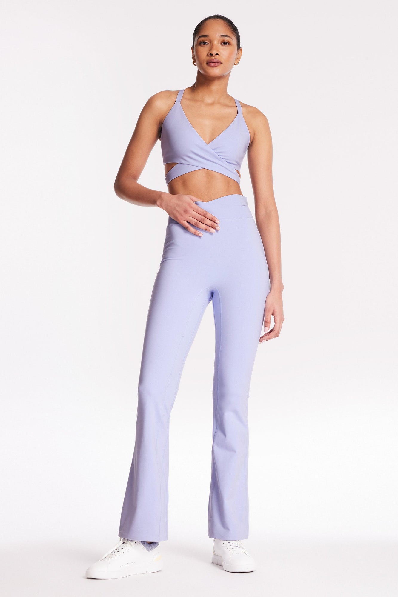 Le Ore | Luna Wrap Flare Legging | Baby Lavender