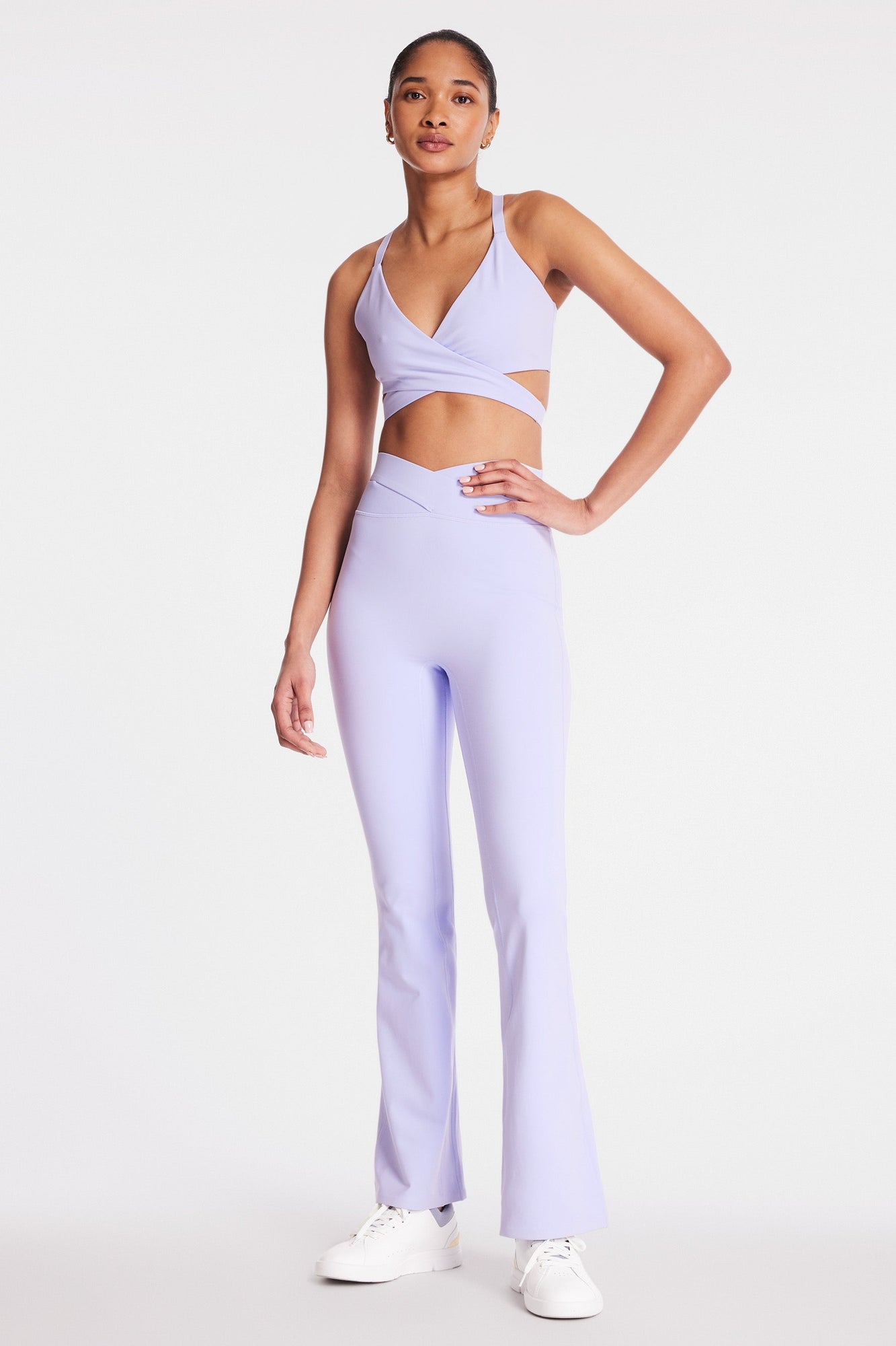 Le Ore | Luna Wrap Flare Legging | Baby Lavender