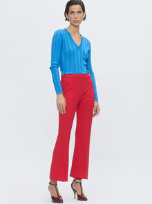 Lola Jersey Crop Pant | Red