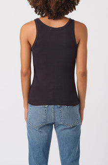 AMO Long Rib Tank in Vintage Black