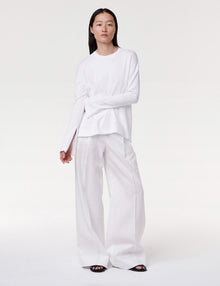 Women | Luxe Seamed Long Sleeve | White