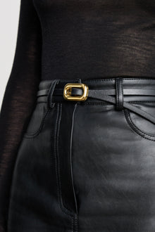 Venura Belt | Black & 24K Gold