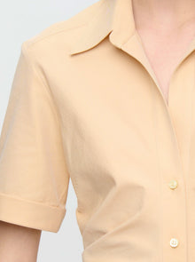 Lou Fitted Shirt Dress | Apricot