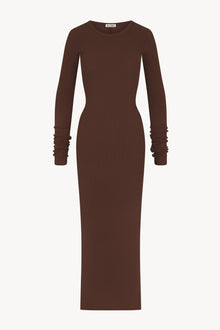 LONG SLEEVE CREWNECK MAXI DRESS - ETERNE