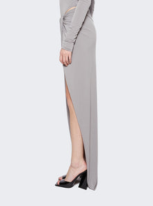 Women | LaQuan Smith | Draped Maxi Skirt | Stone