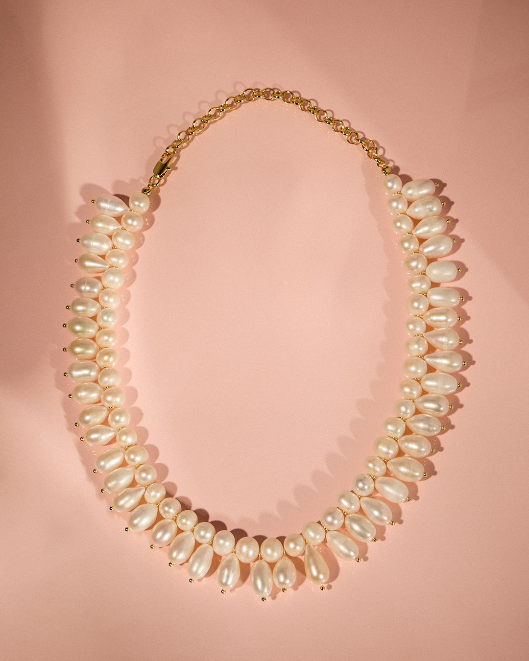 The Mallorca Pearl Statement Necklace | Freshwater Pearls | Gold
