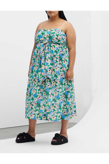 Light Cotton Light Cotton Tieband Multifunctional Dress | Floral Azure Blue