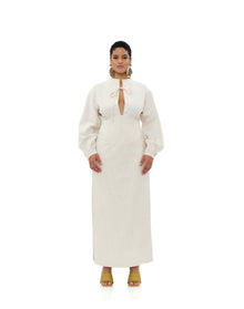 Lino Corset Skirt | Limestone