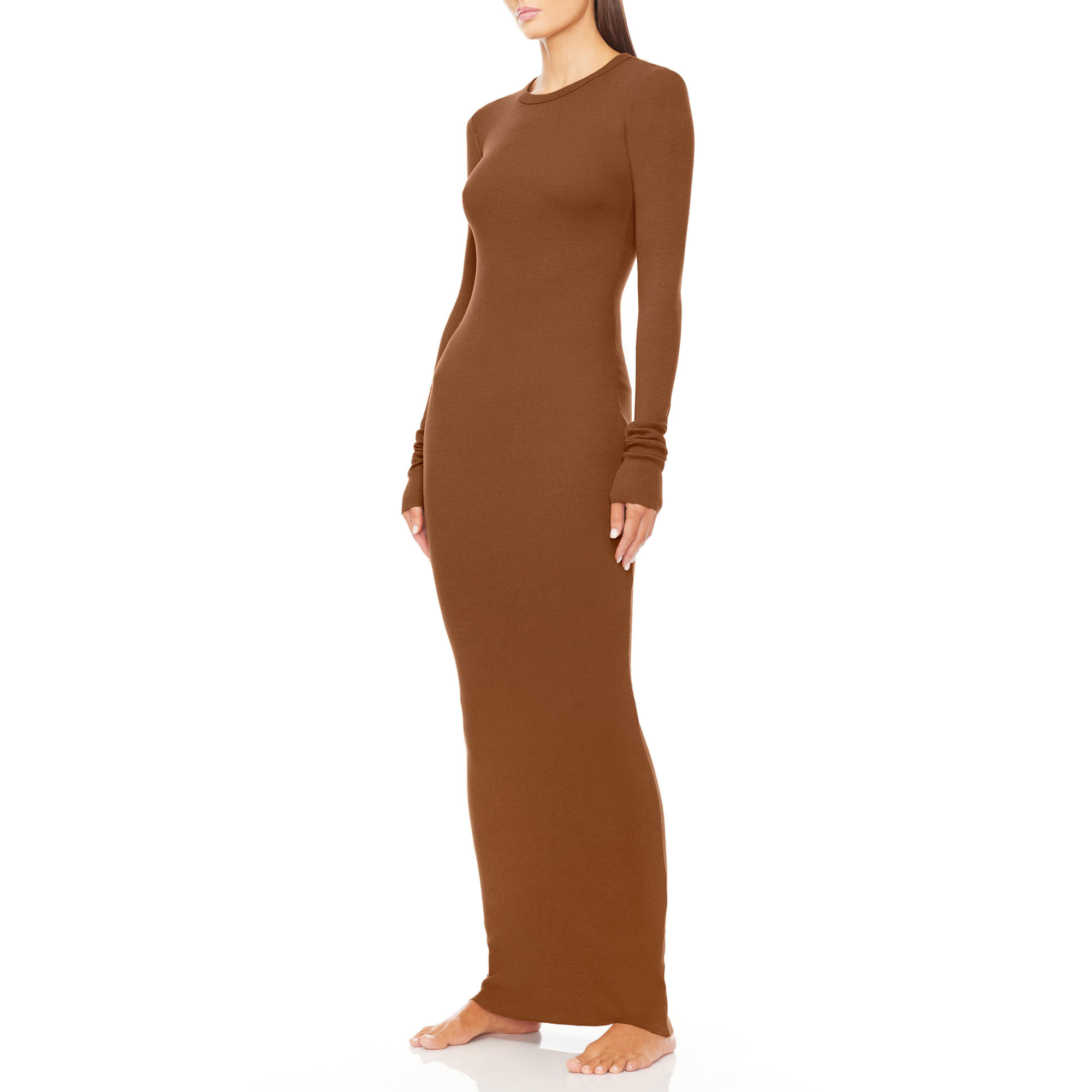 Long Sleeve Crewneck Maxi Dress | Earth