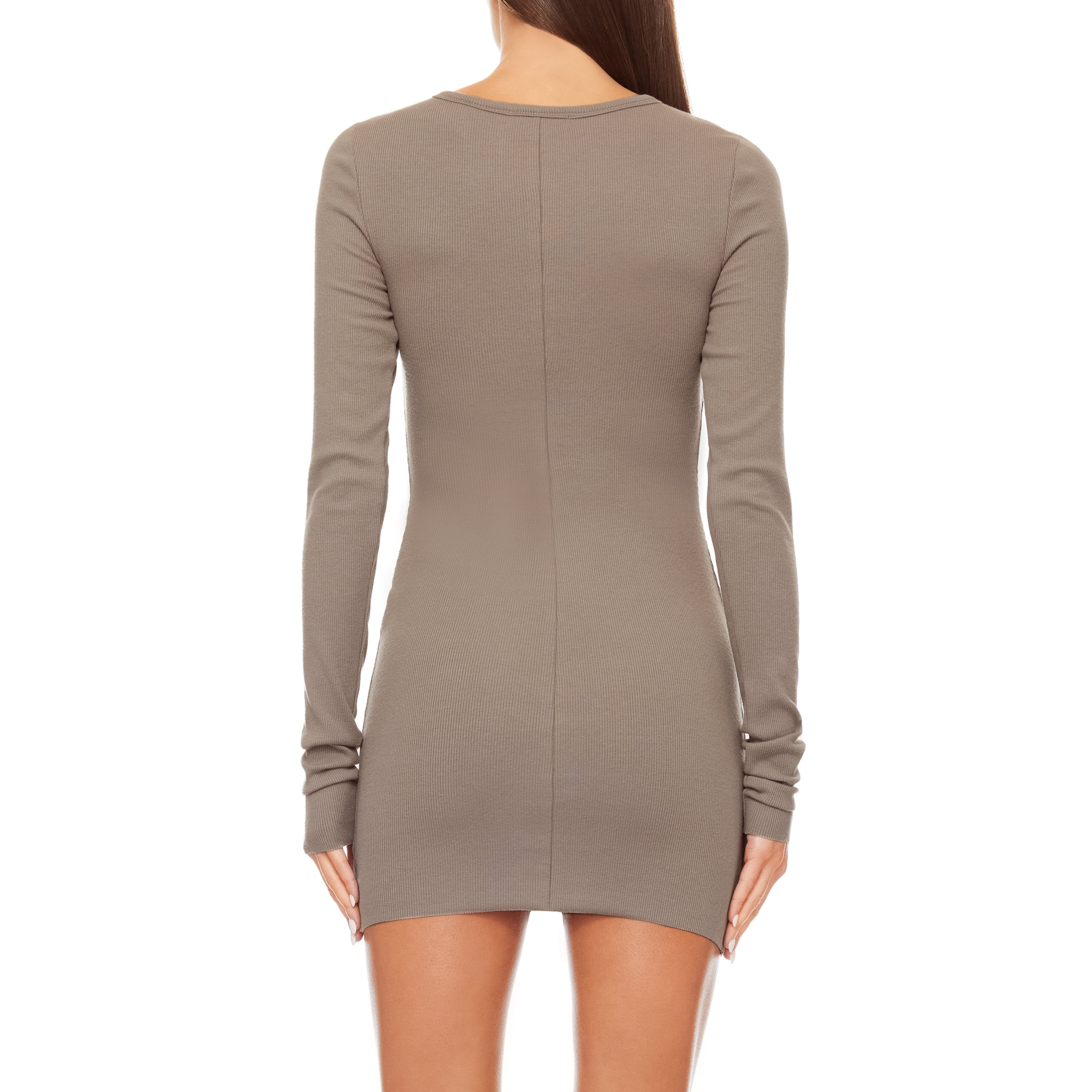 Long Sleeve Crewneck Mini Dress | Clay