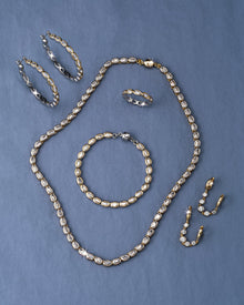 The Georgia Stone Huggies Set | Silver