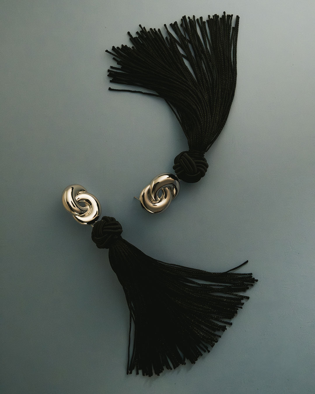 The Solstice Knot Tassel Earrings | Silver