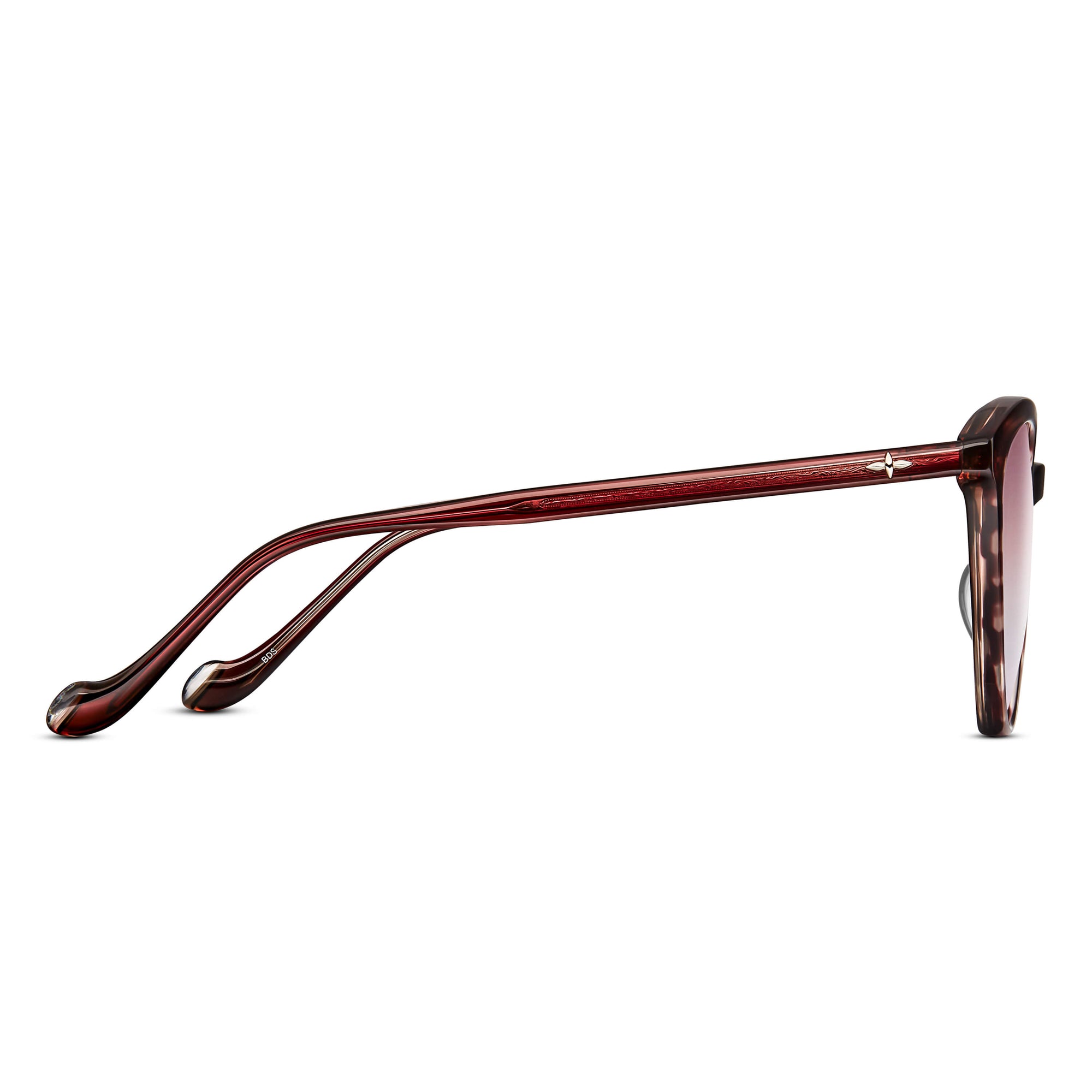 M1025 Cat Eye Sunglass | Bordeaux Stripe | Pink Gradient Lens | 55MM
