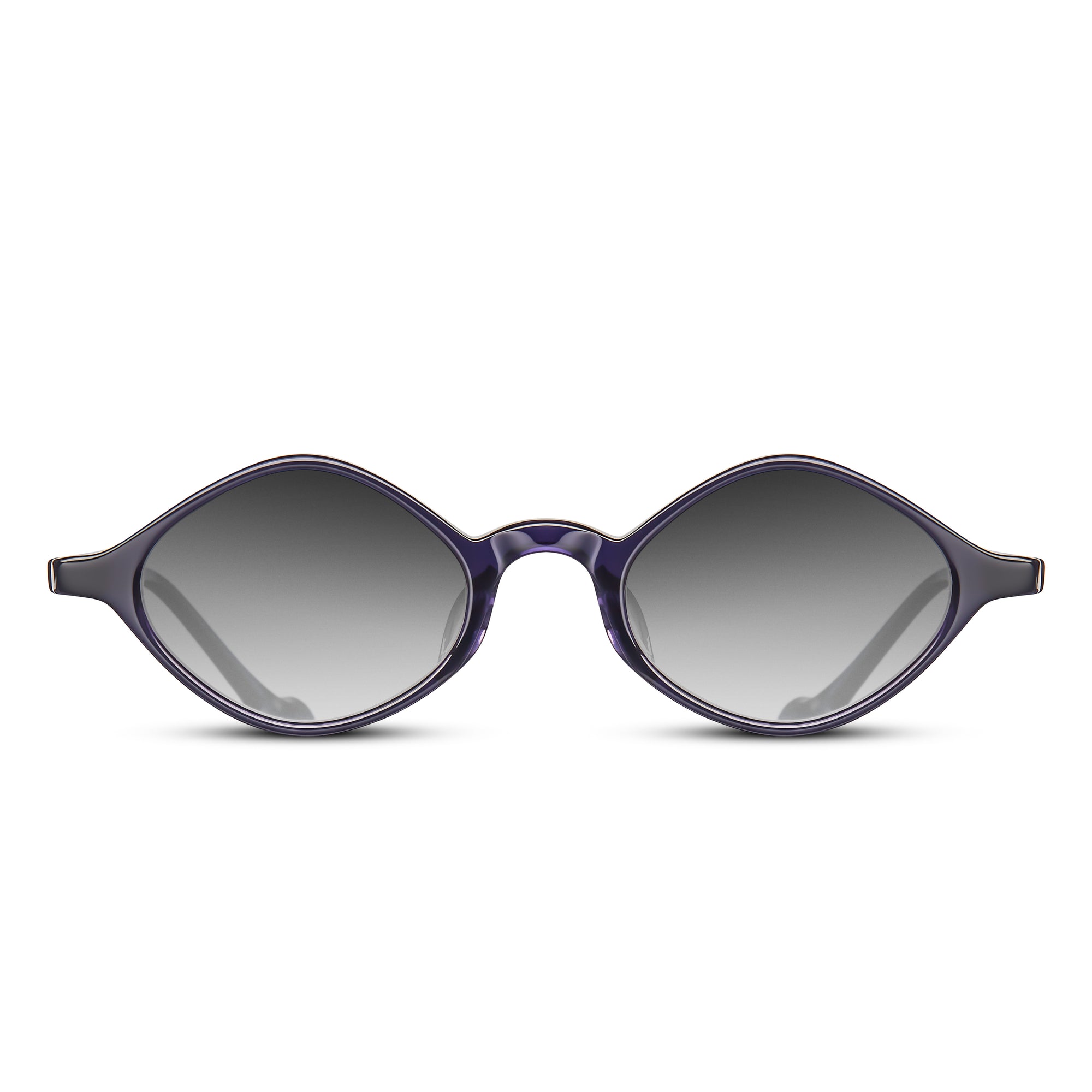 M1026 Geometric Sunglass | Deep Purple | Grey Gradient Lenses | 46M