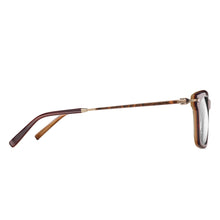 Mens | M2037 Rectangle Optical | Almond Browny/Antique Gold | Clear Lens | 50MM