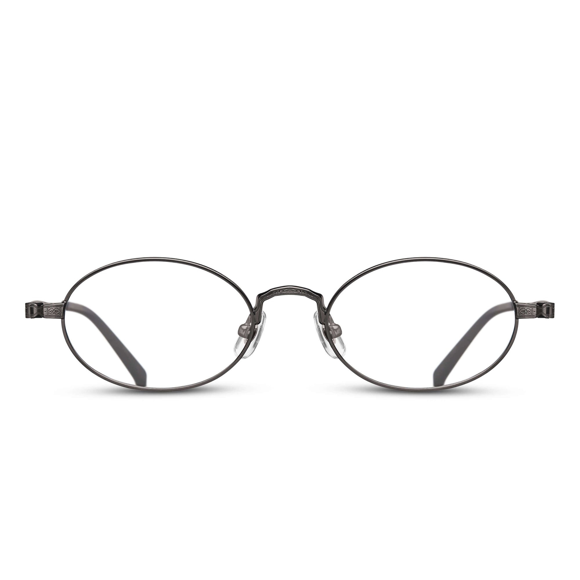 M3017 Oval Optical | Old Gunmetal | Clear Lens | 50MM