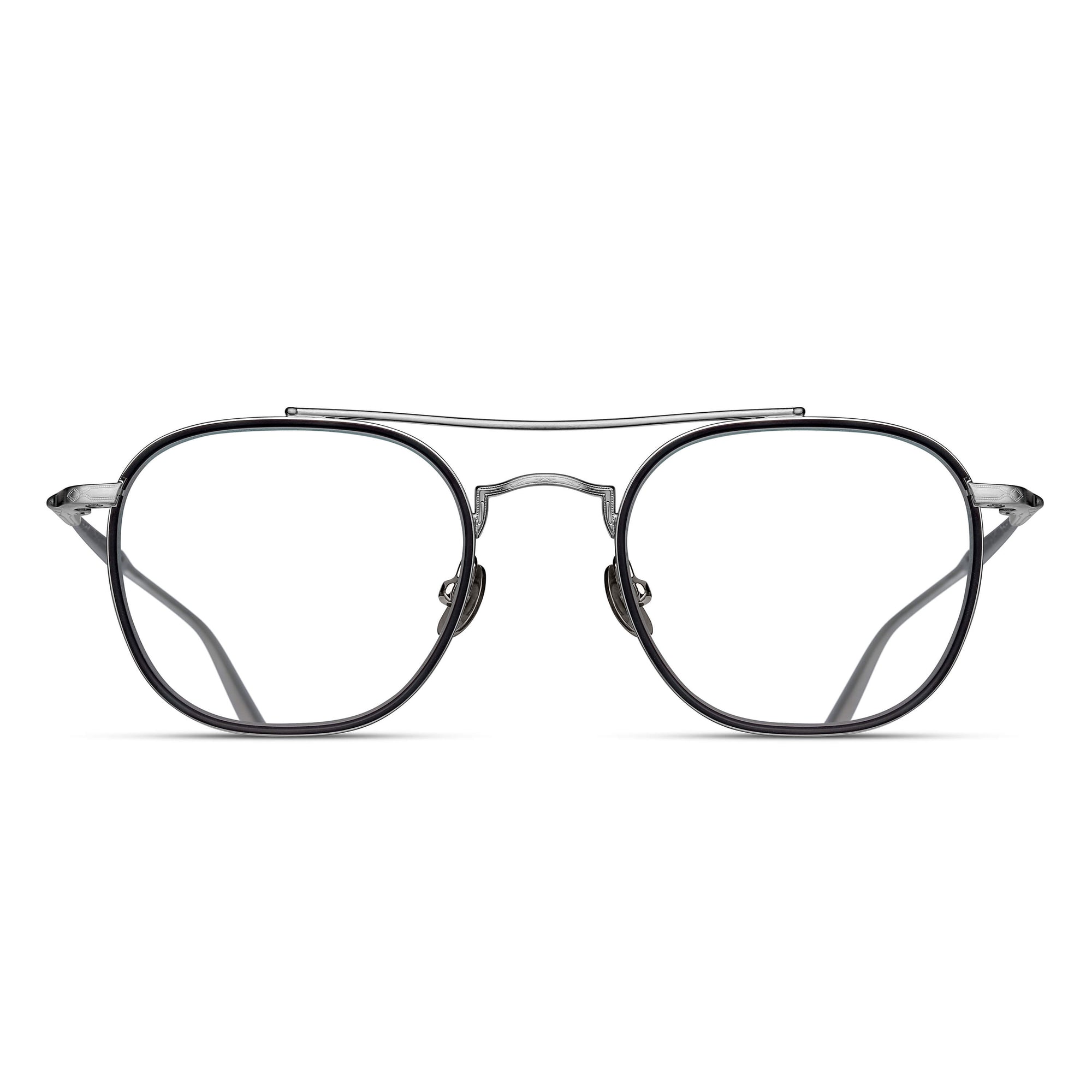 M3077 Aviator Optical | Matte Grey Crystal/Brushed Silver | Clear Lens | 49MM