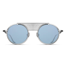 M3097 Round Sunglass | Palladium White | Cobalt Blue Lens | 47MM