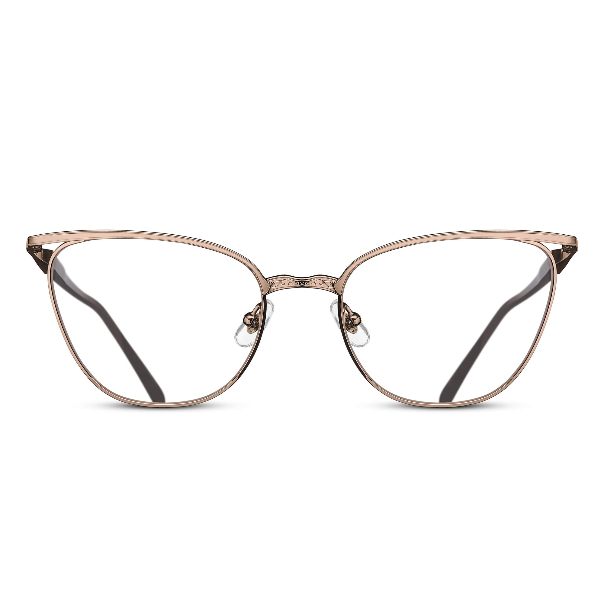 M3102 Cat Eye Optical | Rose Gold/Bordeaux | Clear Lens | 56MM