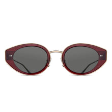 Womens | M3120 Cat Eye Sunglass | Bordeaux/Pale Gold | Grey Solid Lens | 52MM
