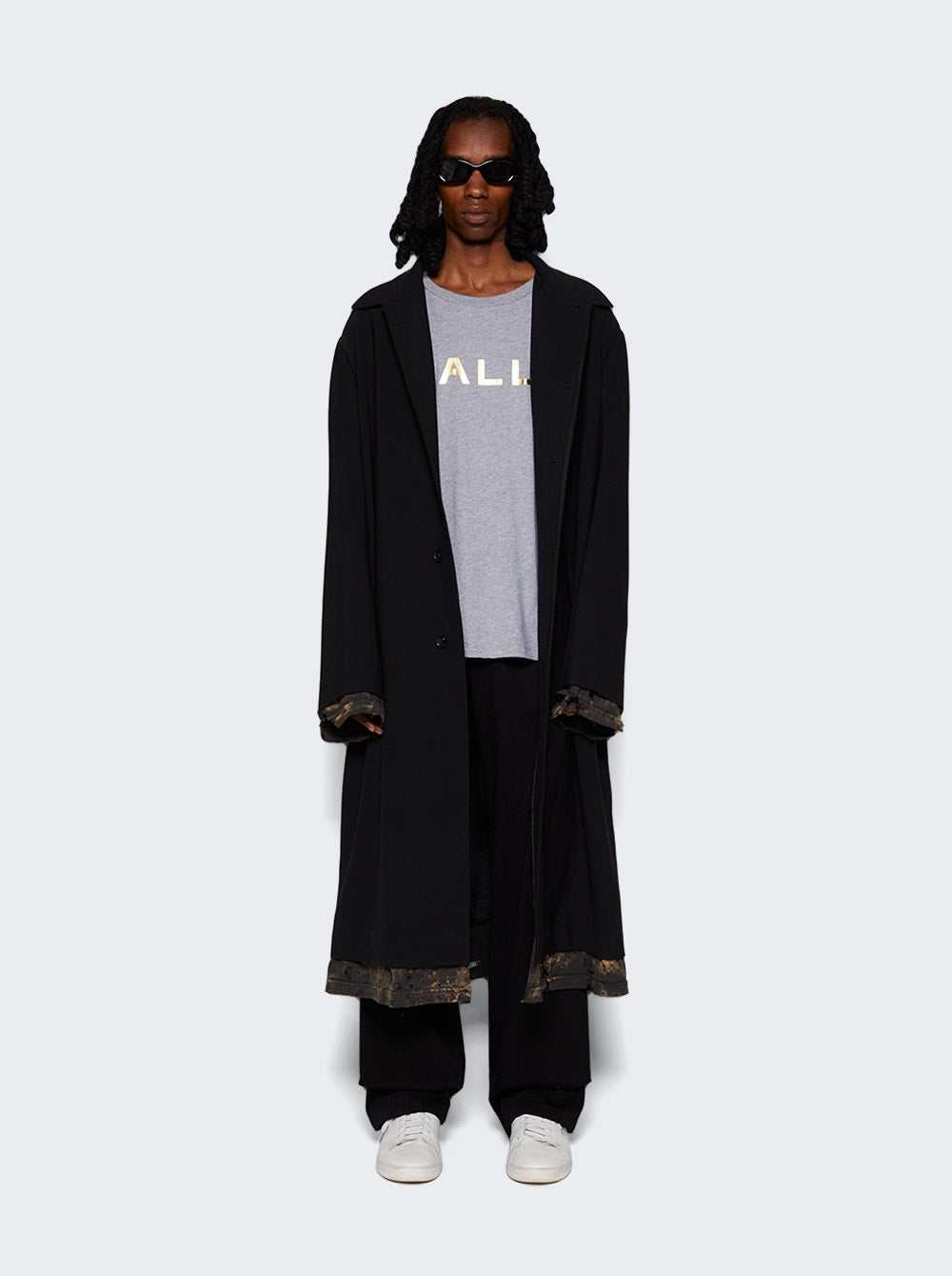 Men | BALLY | Foil Print T-shirt | Grey Melange