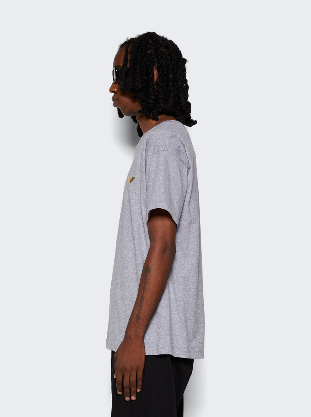 Men | BALLY | Foil Print T-shirt | Grey Melange