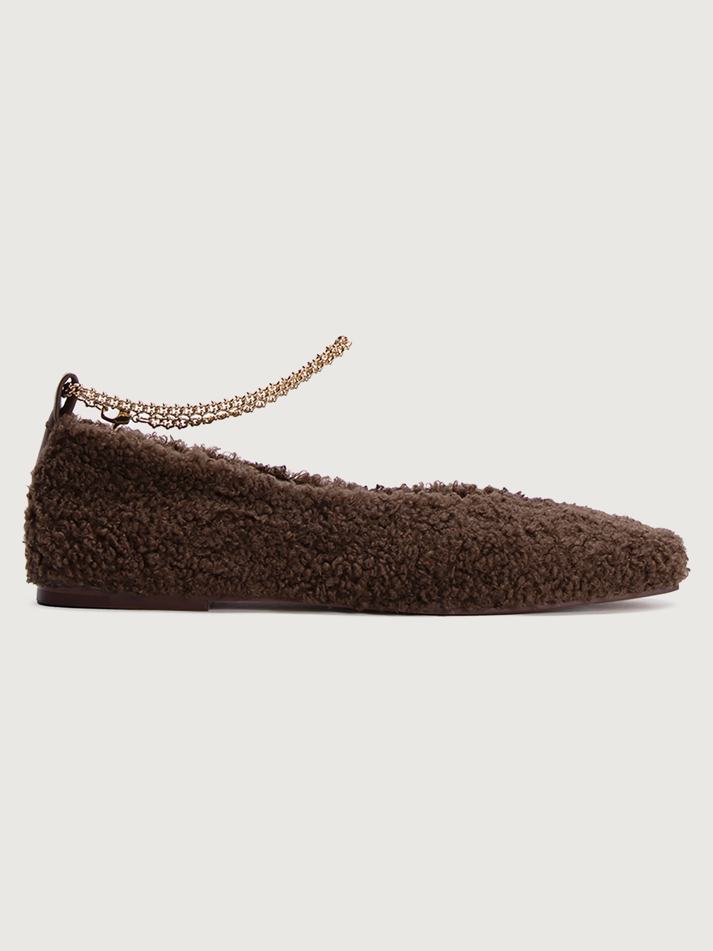 Maria Luca | Augusta Teddy Ballet Flat | Chocolate
