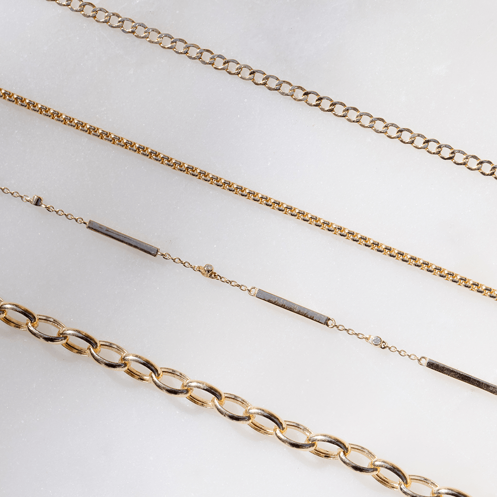 Women | Lilac Diamond Chain Necklace | 14k Rose Gold