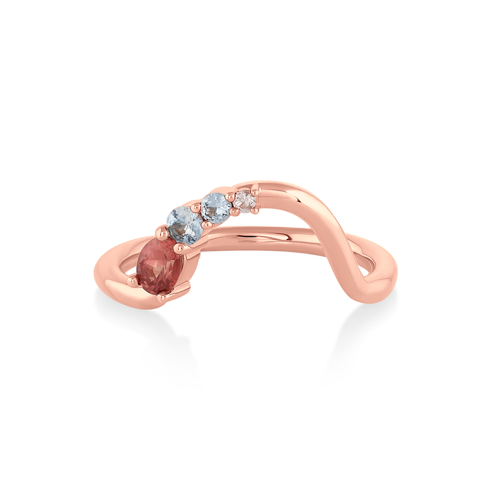 Women | Malawi Sapphire Siren Band | 14k Rose Gold