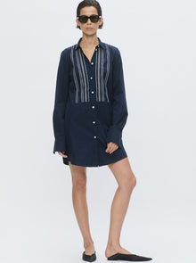 Mattia Shirt Dress | Navy