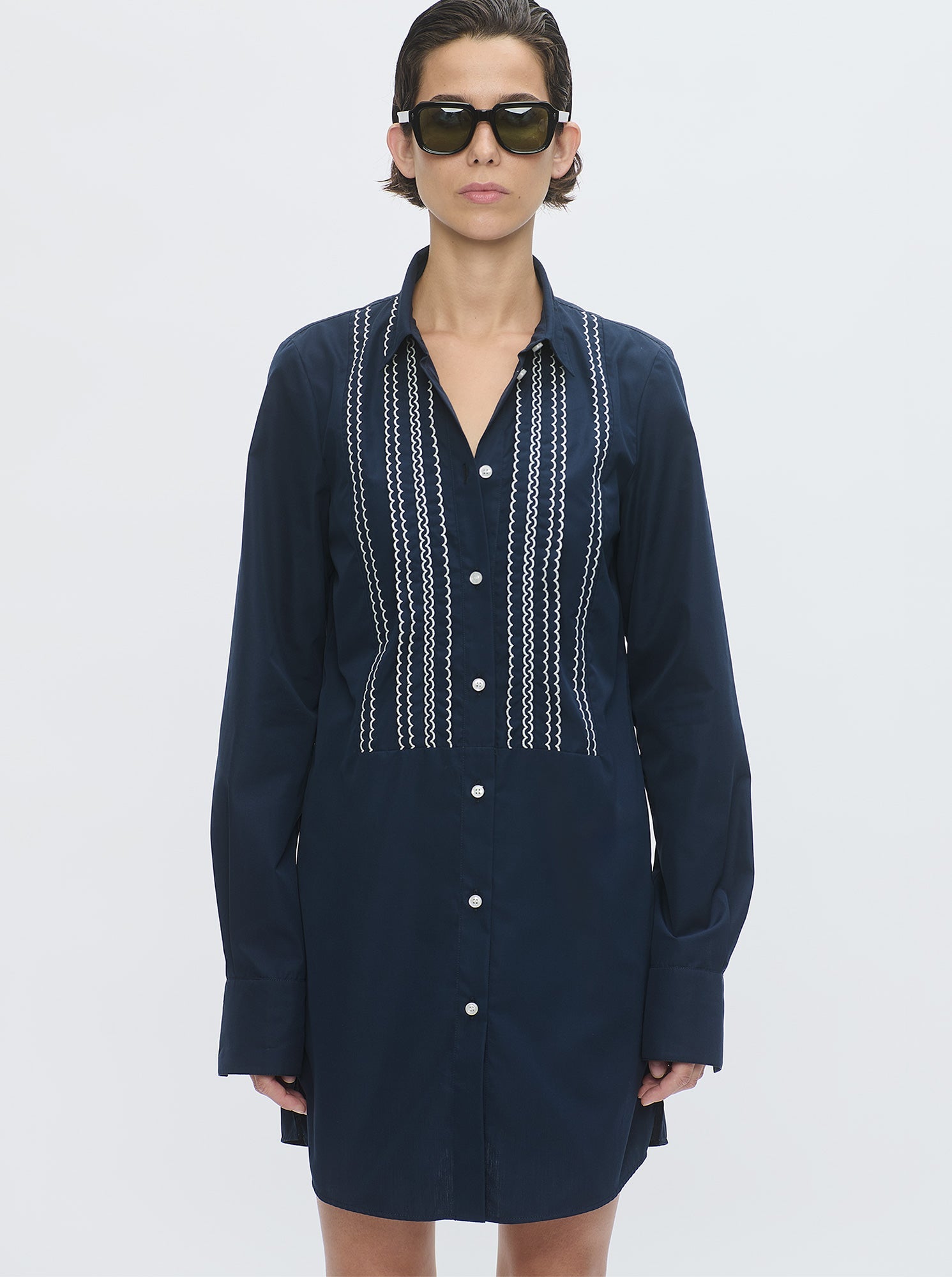 Mattia Shirt Dress | Navy