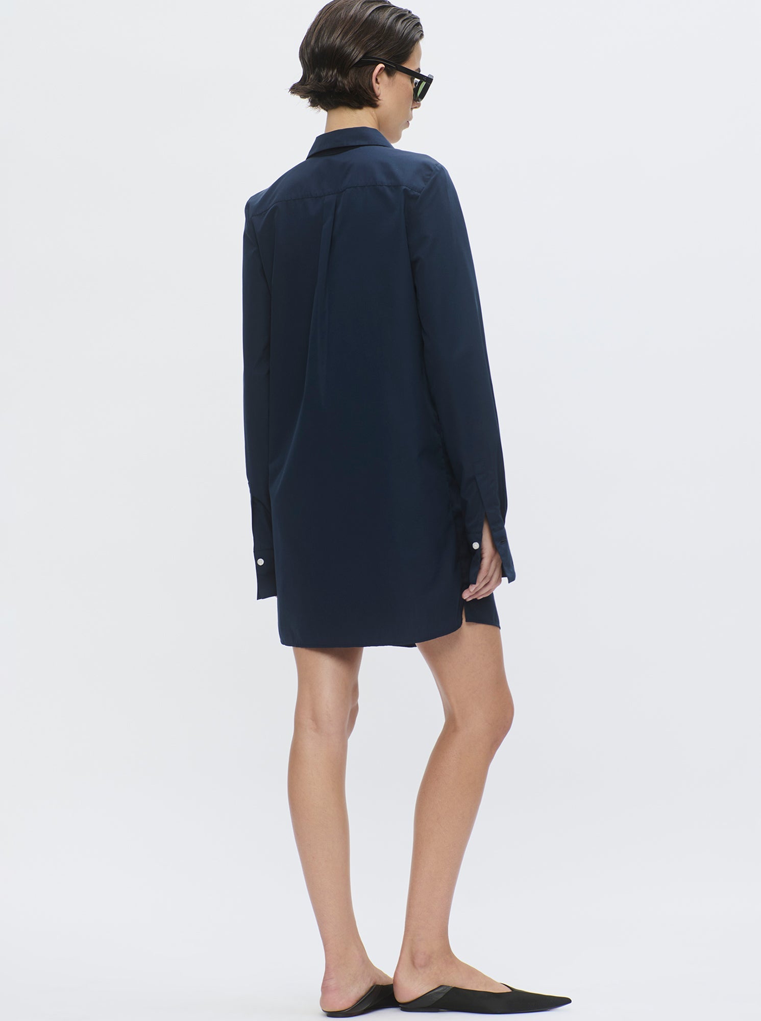 Mattia Shirt Dress | Navy