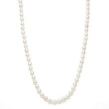 Round Strand Necklace | 14K Yellow Gold | White Akoya Pearl7mm - 8mm