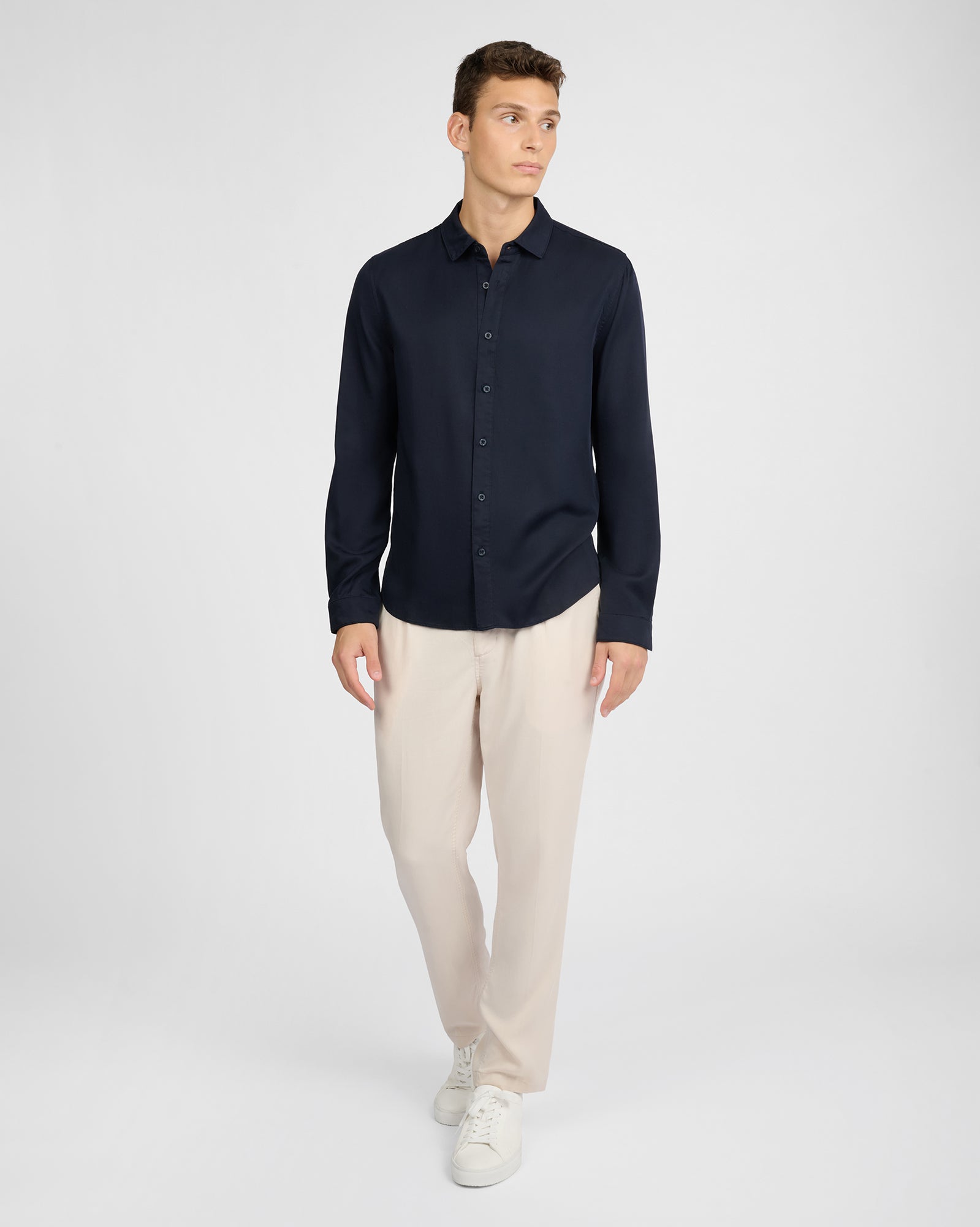 Mens | Lyocell Tapered Trouser | Lunar Grey