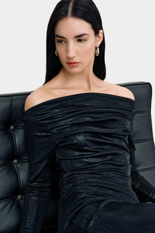 Cooper Metallic Dress | Onyx